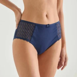 Culotte maxi coton dentelle unie Coria - lot de 2