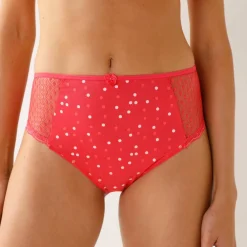 Culotte maxi dentelle coton uni et imprimé pois Tropea - lot de 4