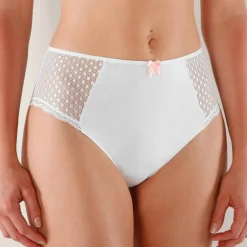 Culotte maxi dentelle coton uni Tropea - lot de 4