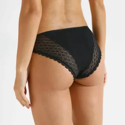 Culotte midi coton dentelle unie Coria - lot de 2