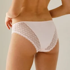Culotte midi coton dentelle unie Coria - lot de 2