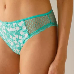 Culotte midi dentelle coton uni et imprimé fleurs Tropea - lot de 4