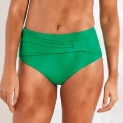 Culotte taille haute drapée unie, Solaro