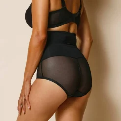 Culotte taille haute maille et tulle gainant