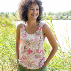 Débardeur imprimé tropical
