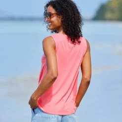 Débardeur macramé, coton-viscose