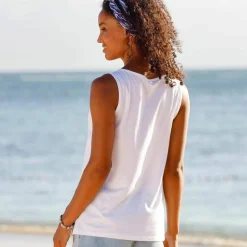 Débardeur macramé, coton-viscose