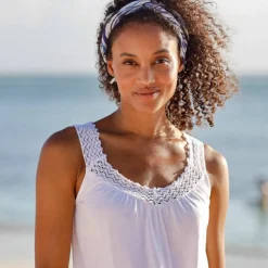 Débardeur macramé, coton-viscose