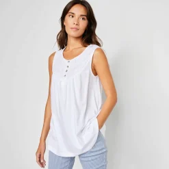 Débardeur à plastron macramé