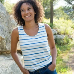 Débardeur rayé, maille jersey