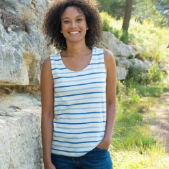 Débardeur rayé, maille jersey