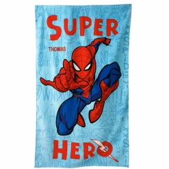 Drap de bain enfant Spiderman® personnalisable, éponge et velours coton - 320g/m2