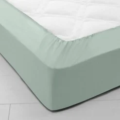 Drap-housse uni coton grands bonnets 40 cm