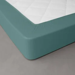 Drap-housse uni percale 72 fils/cm² - bonnet 40 cm