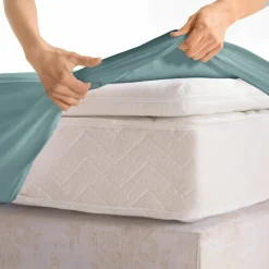 Drap-housse uni percale 72 fils/cm² - bonnet 40 cm