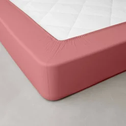 Drap-housse uni percale 72 fils/cm² - bonnet 40 cm