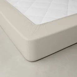 Drap-housse uni percale 72 fils/cm² - bonnet 40 cm