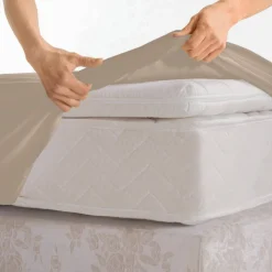 Drap-housse uni percale 72 fils/cm² - bonnet 40 cm