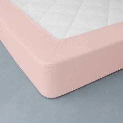 Drap-housse uni percale 72 fils/cm² - bonnet 40 cm