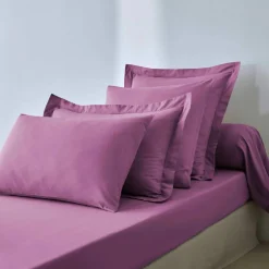 Drap-housse uni polyester-coton 57 fils/cm² - bonnet 32 cm