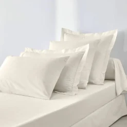 Drap-housse uni polyester-coton 57 fils/cm² - bonnet 32 cm