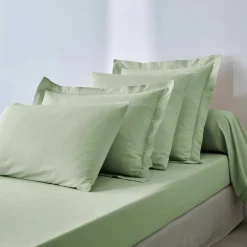 Drap-housse uni polyester-coton 57 fils/cm² - bonnet 32 cm