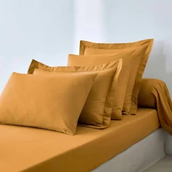 Drap-housse uni polyester-coton 57 fils/cm² - bonnet 32 cm