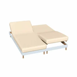Drap-housse uni sommier articulé coton 57 fils/cm² - bonnet 26 cm