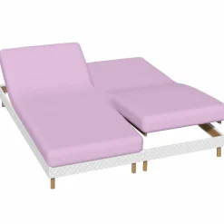 Drap-housse uni sommier articulé flanelle 160 g/m² - bonnet 26 cm