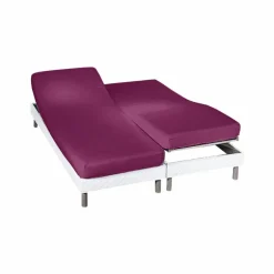 Drap-housse uni sommier articulé flanelle 160 g/m² - bonnet 26 cm