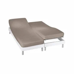 Drap-housse uni sommier articulé flanelle 160 g/m² - bonnet 26 cm