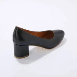 Escarpins bout arrondi cuir lisse