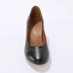 Escarpins bout arrondi cuir lisse