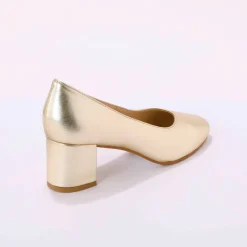 Escarpins bout arrondi cuir lisse