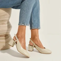 Escarpins slingback en cuir certifié LWG