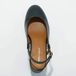 Escarpins slingback en cuir certifié LWG