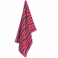 Essuie-mains éponge petite taille fond rouge - lots