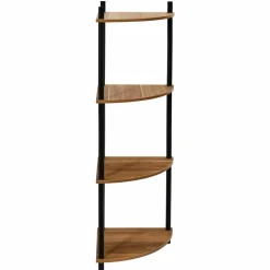 Etagère d'angle 4 niveaux en bois
