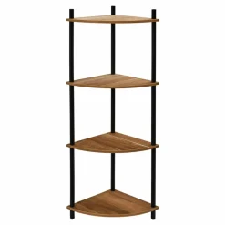 Etagère d'angle 4 niveaux en bois