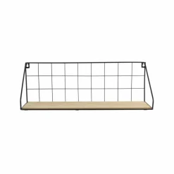Etagère filaire métal et bois – 1 tablette