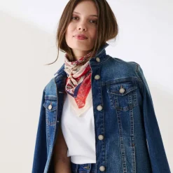 Foulard carré imprimé floral