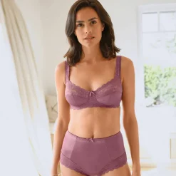 Gainette maille satinée et dentelle Avila - lot de 2