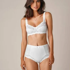 Gainette maille satinée et dentelle Avila - lot de 2