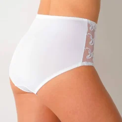 Gainette ventre plat microfibre tulle brodé Sienne - lot de 2