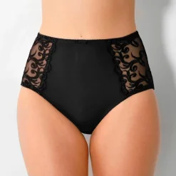 Gainette ventre plat microfibre tulle brodé Sienne - lot de 2