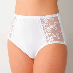 Gainette ventre plat microfibre tulle brodé Sienne - lot de 2