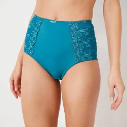 Gainette ventre plat microfibre tulle brodé Sienne - lot de 2