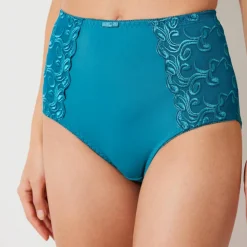 Gainette ventre plat microfibre tulle brodé Sienne - lot de 2