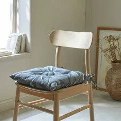 Galette de chaise carrée imprimé feuillage - lot de 2