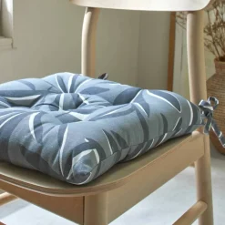 Galette de chaise carrée imprimé feuillage - lot de 2